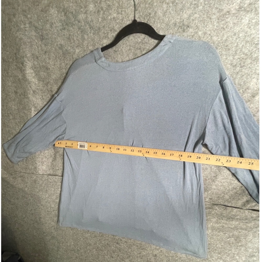 J. Jill Wearever Collection Cardigan Womens Small Blue V-Neck 3/4 Sleeve Knit - Picture 7 of 9